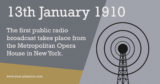 January 13th Calendar Event