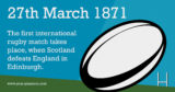 March 27th #1871 - #EventsInHistory #Rugby #ScotlandBeatsEngland