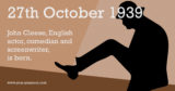 October 27th – Calendar Event