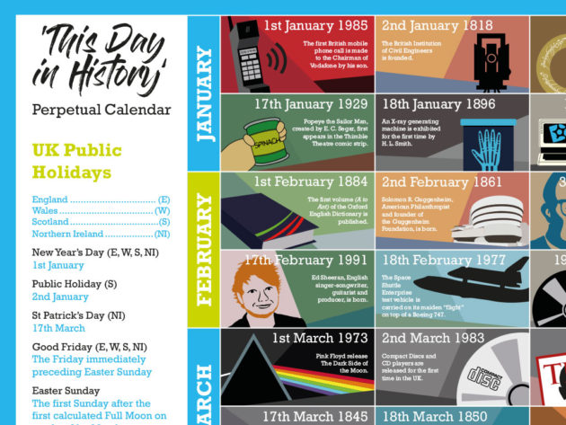 Perpetual Year Planner Public Holidays