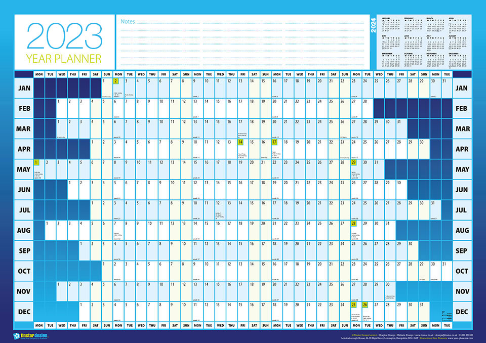 2023 UK Bank Holidays, Patron Saints Days and Notable Dates - 2023 Year Planners Customized for